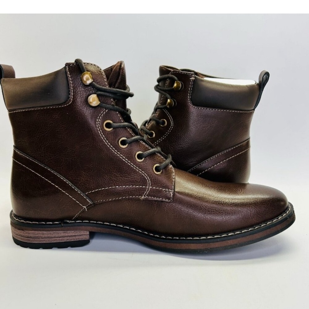 Club Room Leather Ankle Boots Tan